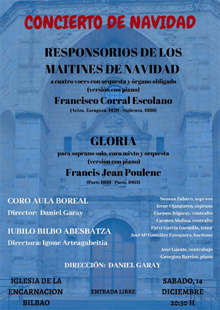 Concierto de Navidad “GLORIA” FRANCIS JEAN POULEN